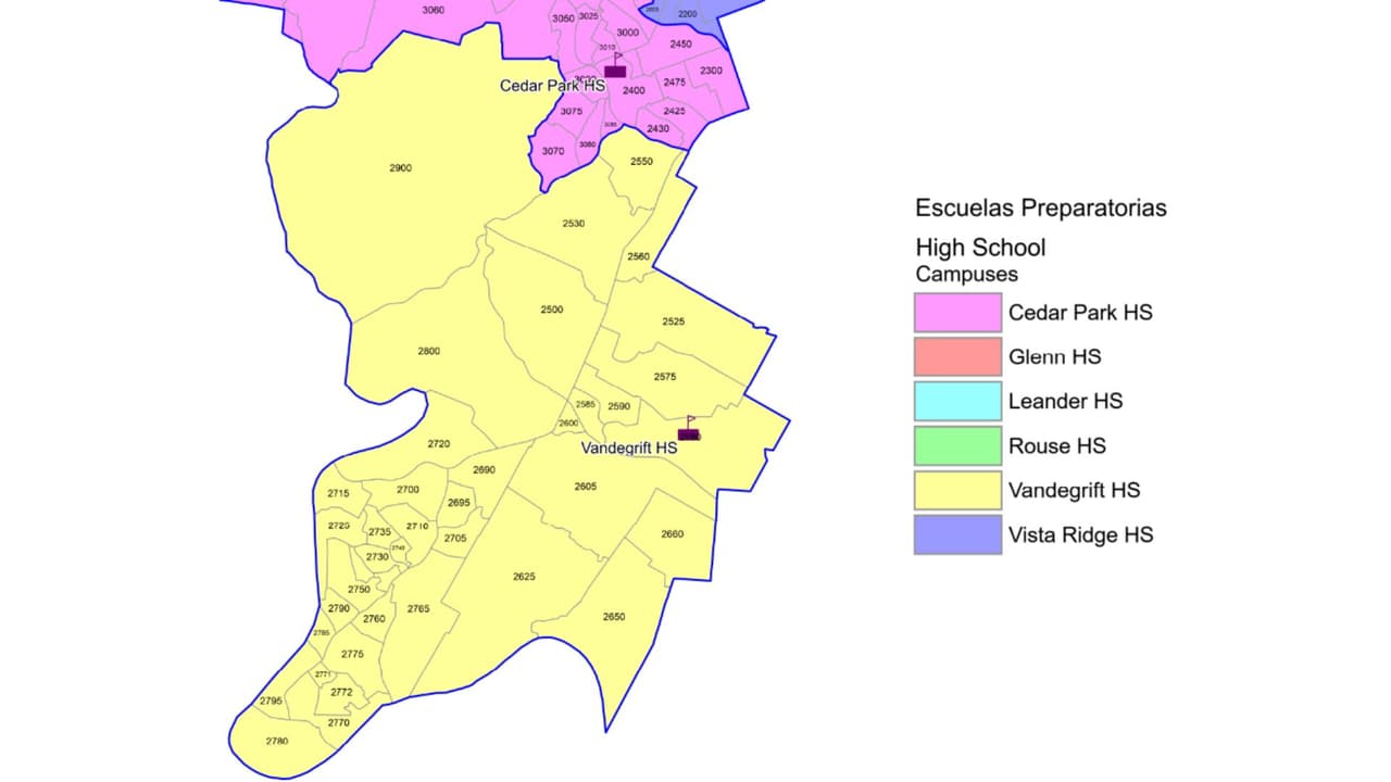 Mapa de rezonificación para escuelas preparatorias (Parte 2)