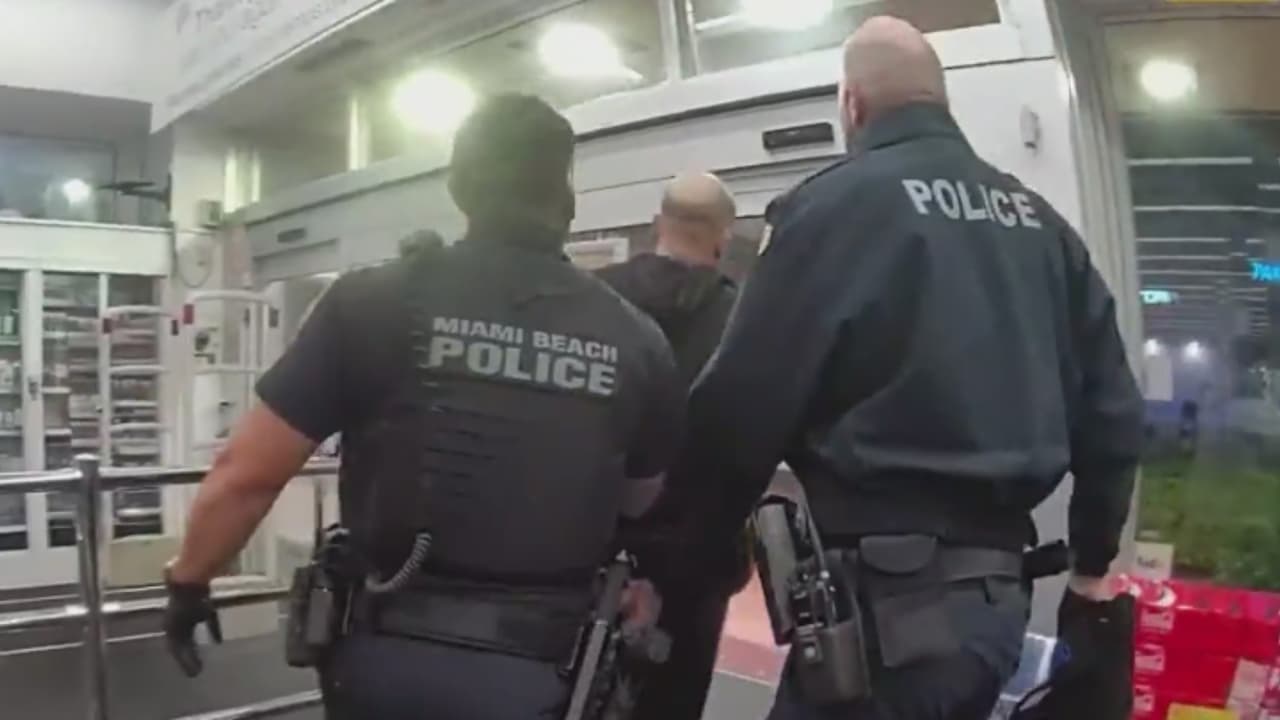 Revelan video del arresto del sospechoso de atropellar mortalmente a dos turistas en Miami Beach