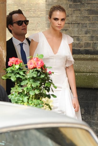 El estilo de la modelo estuvo inspirado en el tema de la boda, 'hippie chic'.