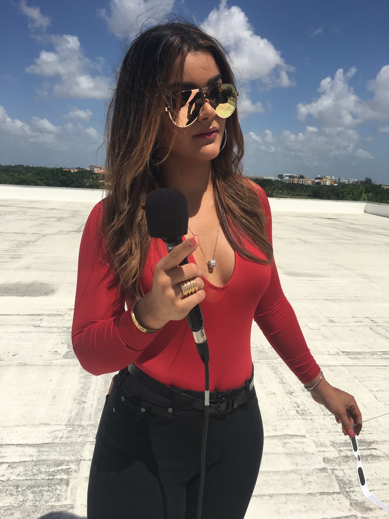 Aquí recibía instrucciones de su productor.