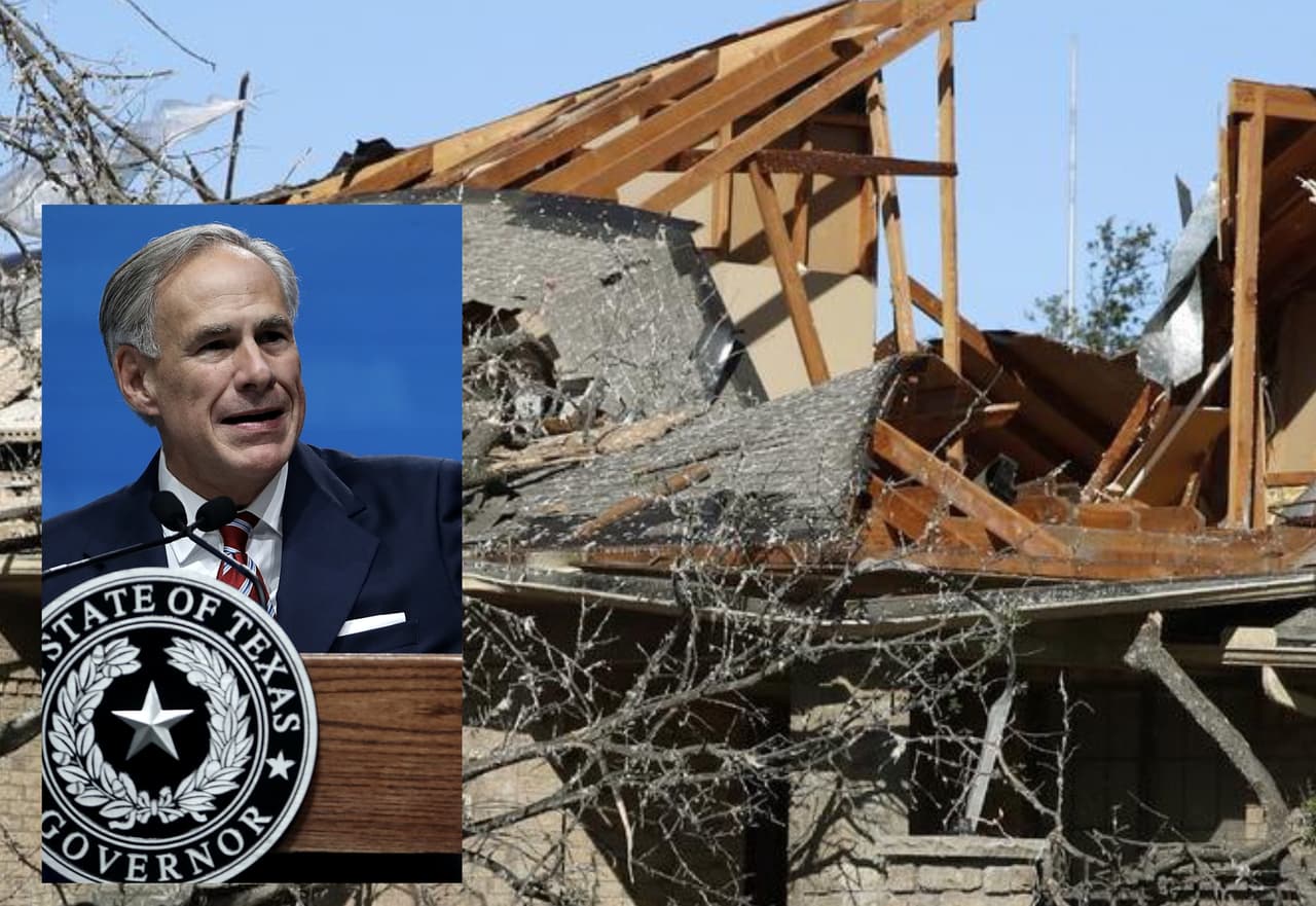 Gobernador Greg Abbott declara estado de desastre en 16 condados de Texas por las fuertes tormentas y tornados