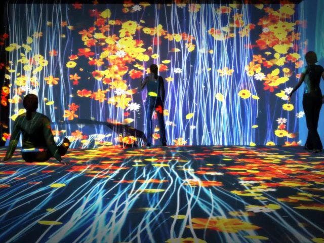 Proyecciones con pantallas gigantes permiten sumergirse en diversas dimensiones.