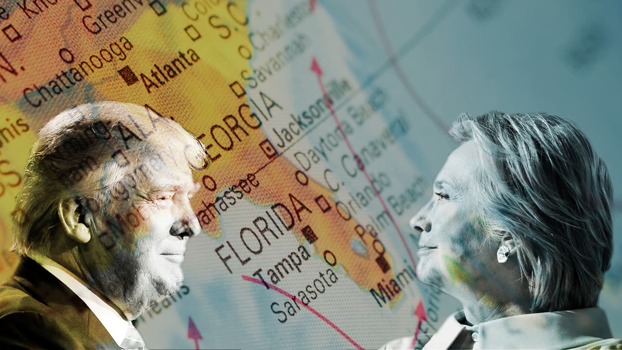 La diligente guerra electoral de Clinton en Florida frente a la presencia casi nula de Trump
