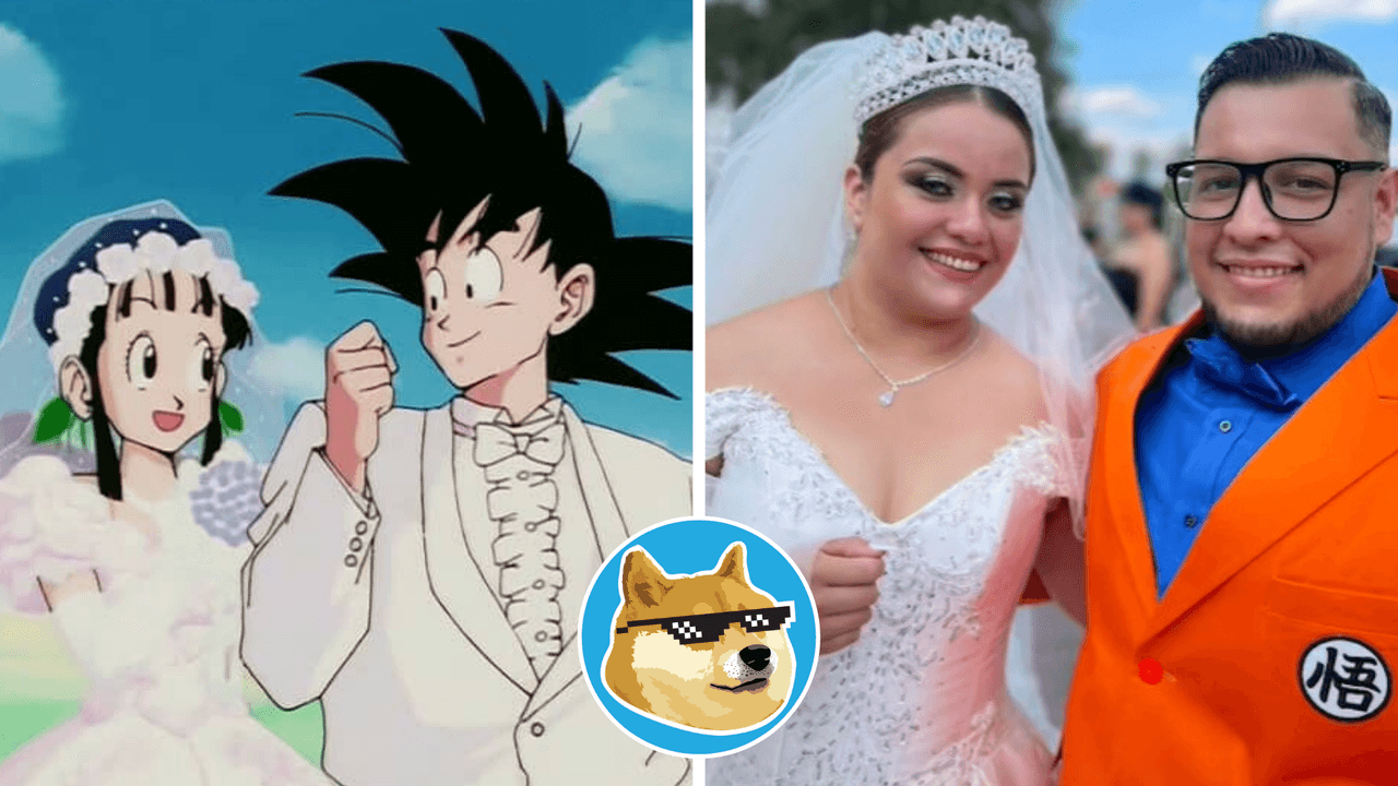 Tienen boda temática de 'Dragon Ball' y causan furor en TikTok: el novio usó traje de Goku
