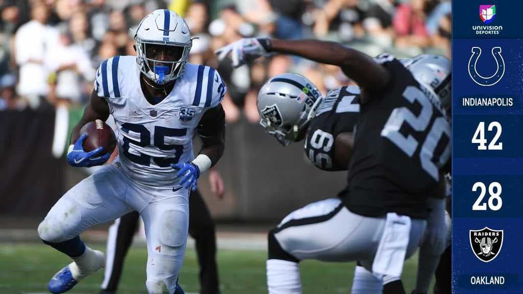 Una vez más los Raiders volvieron a mostrar su peor cara, y esta vez fue en casa. Con tres pases de anotación de Andrew Luck y más de 100 yardas de Marlon Mack, hicieron el trabajo.