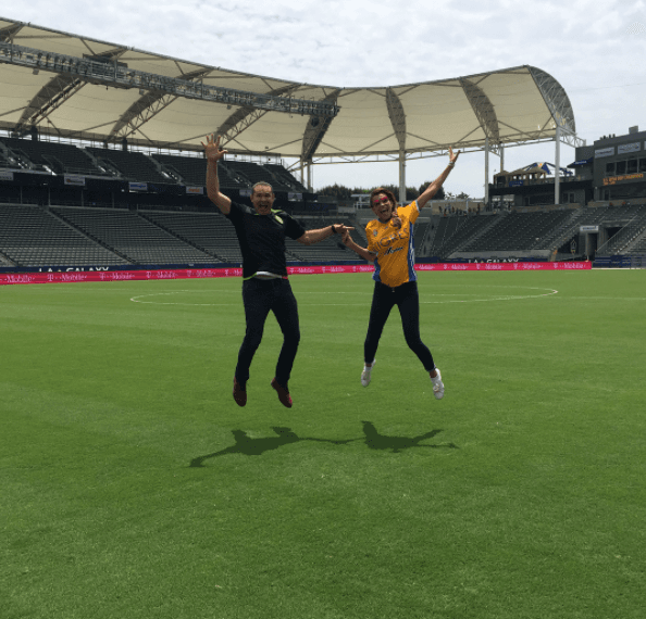 Alan Tacher literalmente se sintió como un jugador de la Supercopa en el Stubhub Center de Los Ángeles, Estados Unidos.