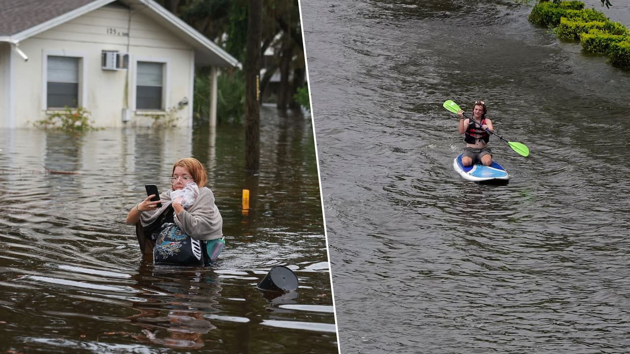 Huracán Idalia: Habitantes luchan entre inundaciones y cortes de energía eléctrica en Tampa Bay