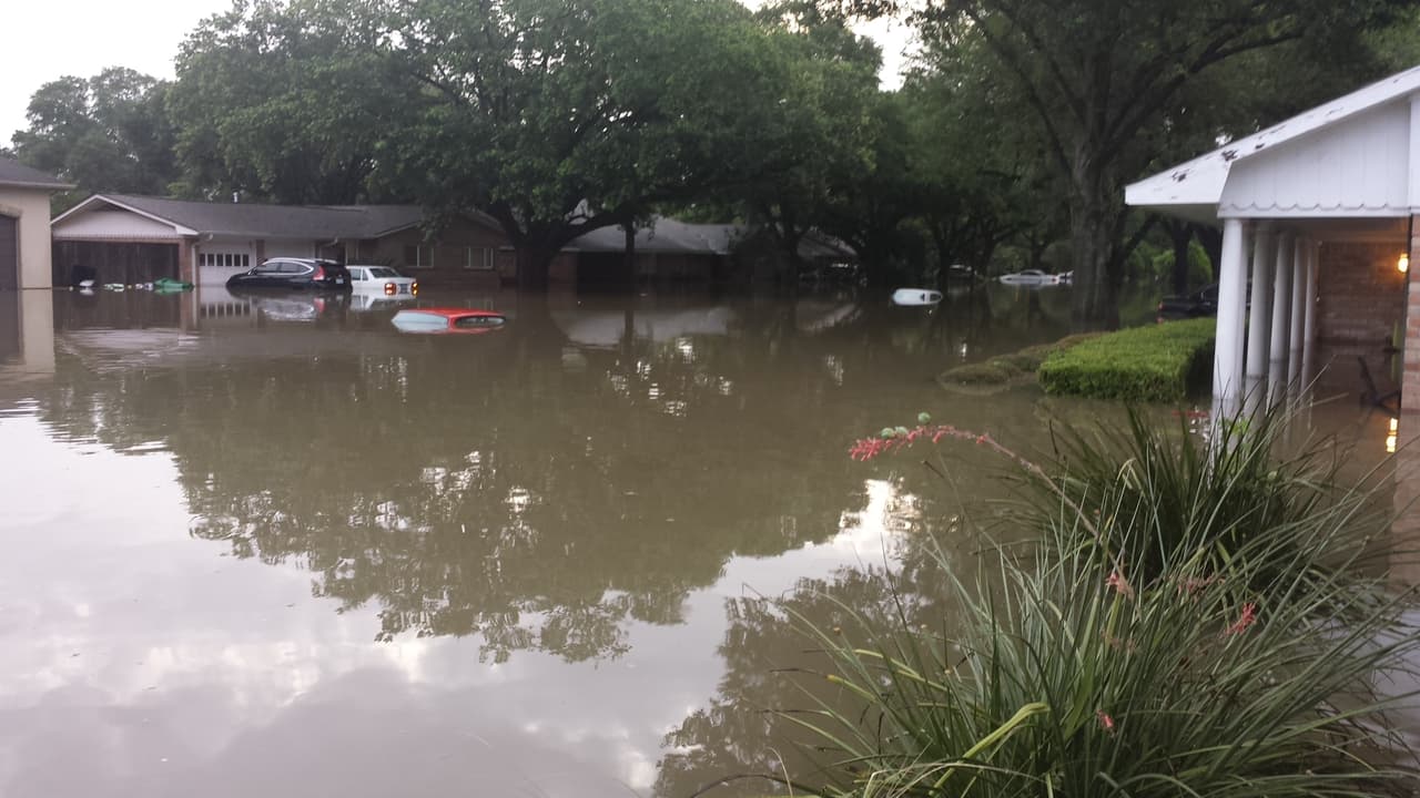 Todo el vecindario quedó cubierto de agua.