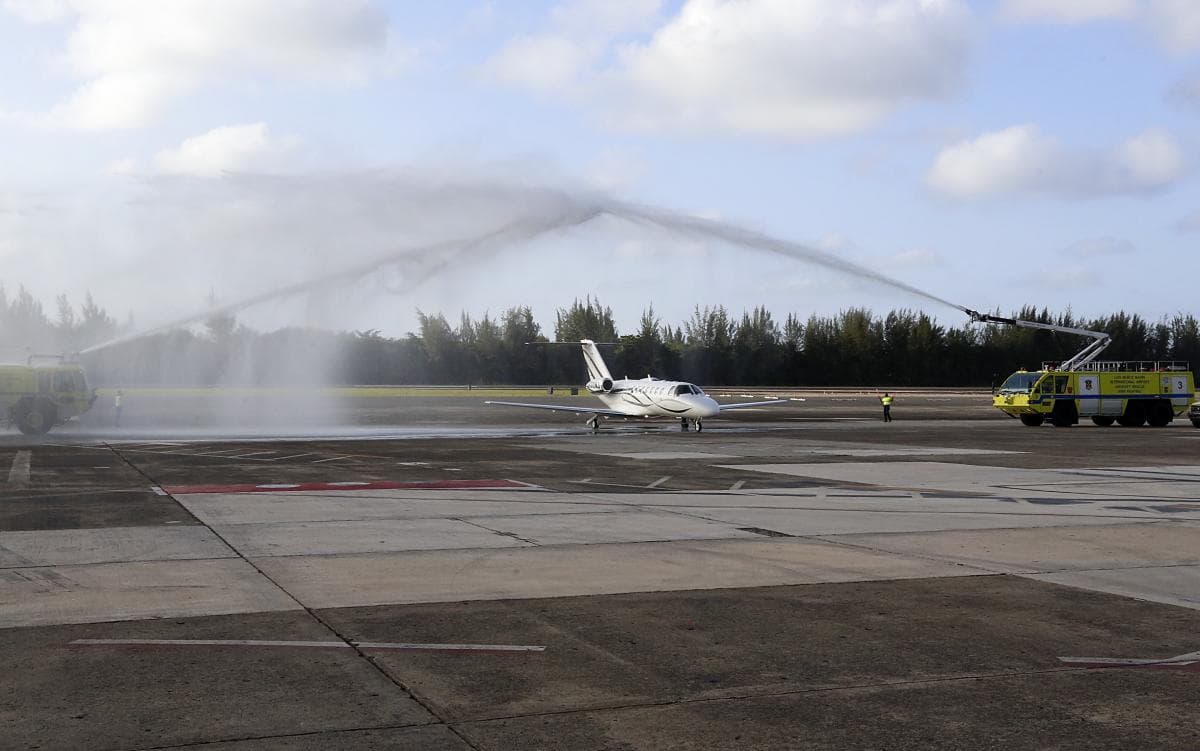 La tenista llegó a suelo boricua donde fue recibida en un evento protocolar en el Salón de los Gobernadores.