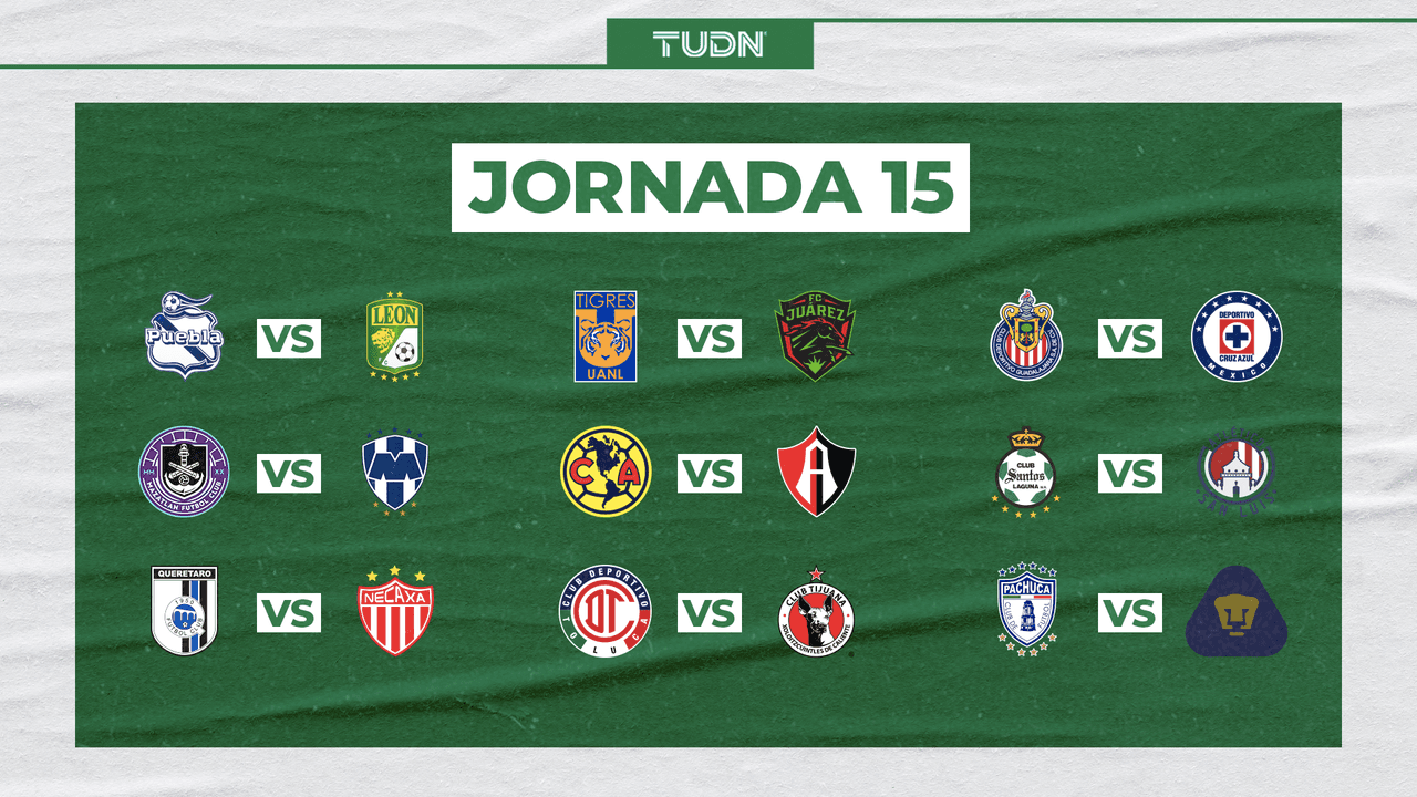 Choques de capitalinos y tapatíos en la Jornada 15. Cruz Azul visita a Chivas y Atlas al América.