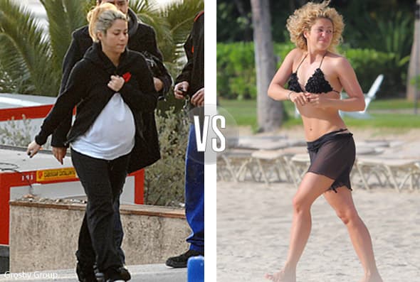 Cuando tuvo a su primer hijo, la cantante recuperó en unos meses su escultural figura.