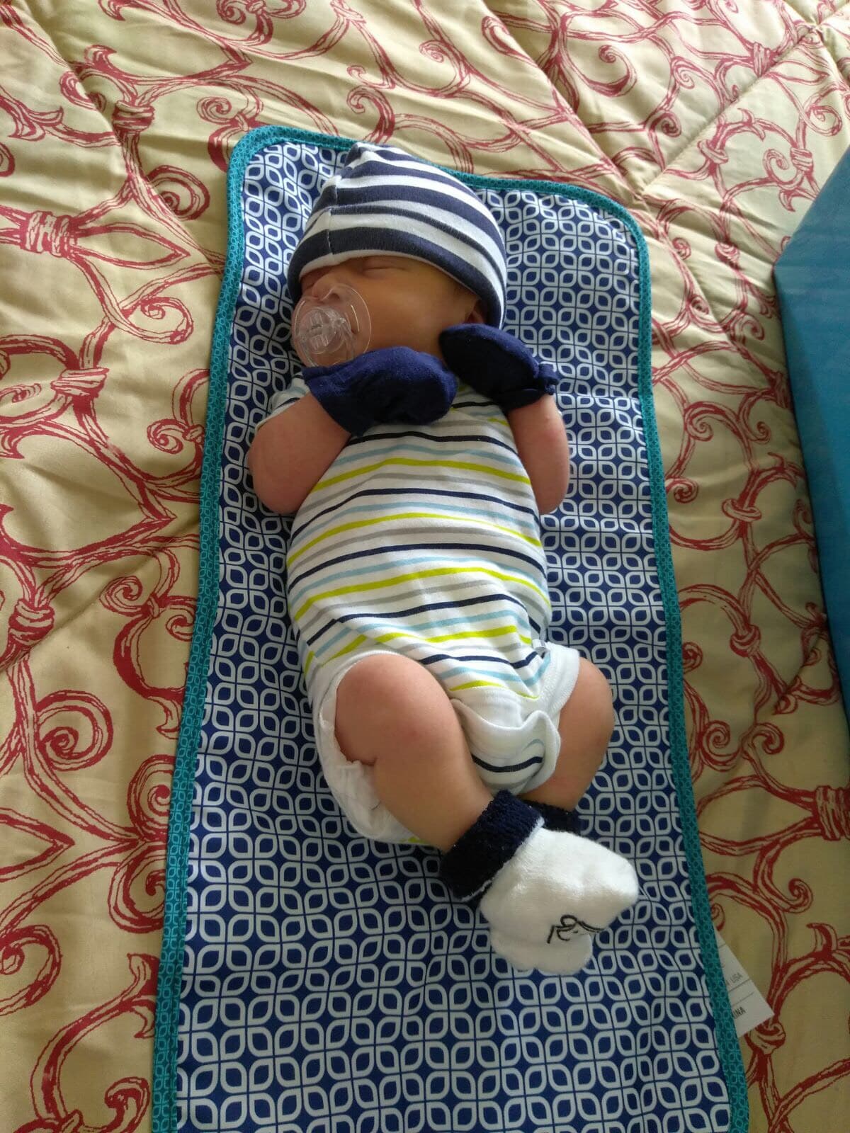 Aquí estaba a menos de dos semanas de su nacimiento.