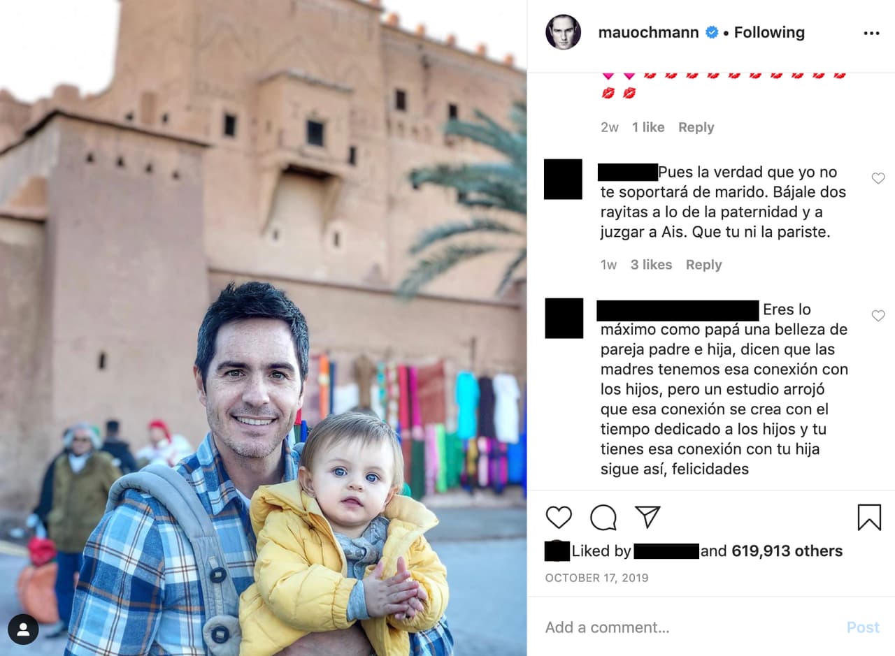 Sin embargo, también recibió palabras negativas respecto a su forma de ser padre.