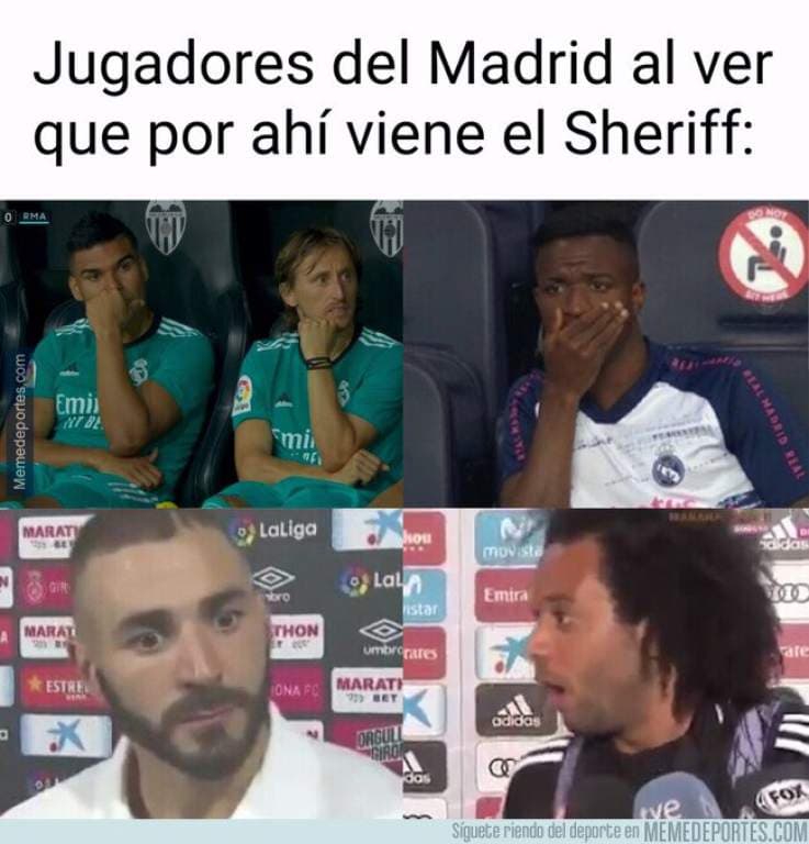 Los memes salen de su cueva luego de que el Real Madrid perdiera 1-2 en casa frente a un humilde Sheriff Tiraspol.