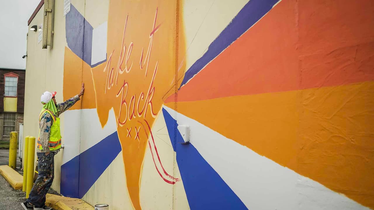 El tercer mural fue dedicado a Texas.