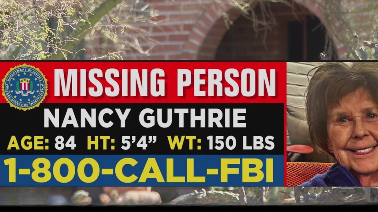 El FBI aumenta la recompensa por información que lleve al paradero de Nancy Guthrie