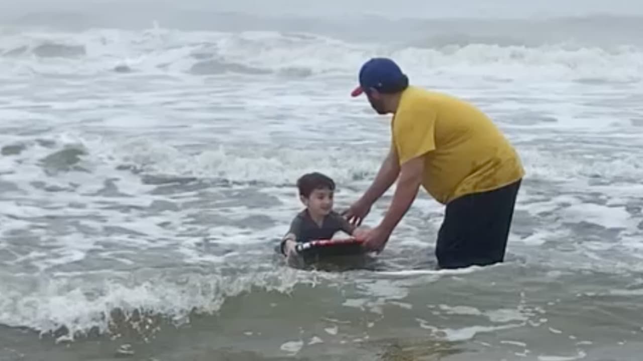 "Yo vi que a Josh le estaba costando tenerlos a los dos y llevarlos a la orilla, un hombre entró con dos pedazos de salvavidas, Josh ahí tomó la decisión de sacrificar su vida, al decirle al hombre que se llevara a los niños", dijo entre lágrimas la mujer.