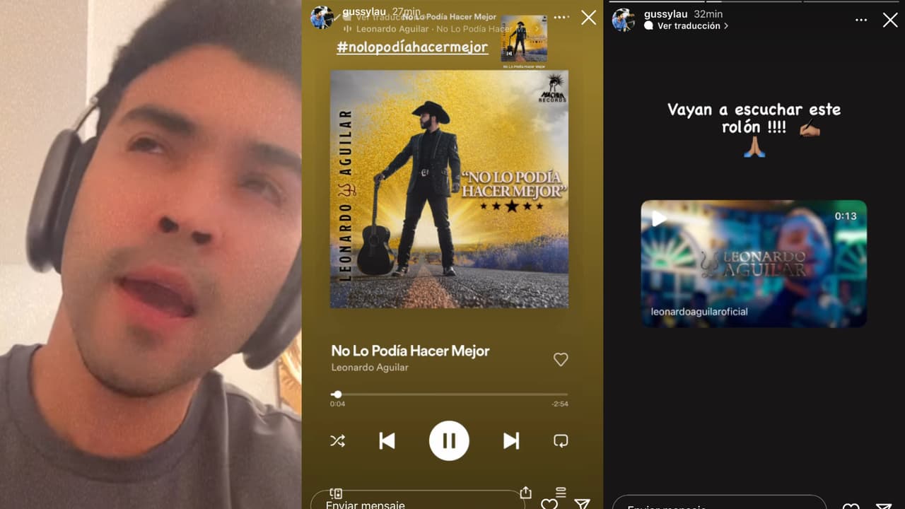 Así presumió Gussy Lau su trabajo de compositor con Leonardo Aguilar con su más reciente canción 'No lo podía hacer mejor'.