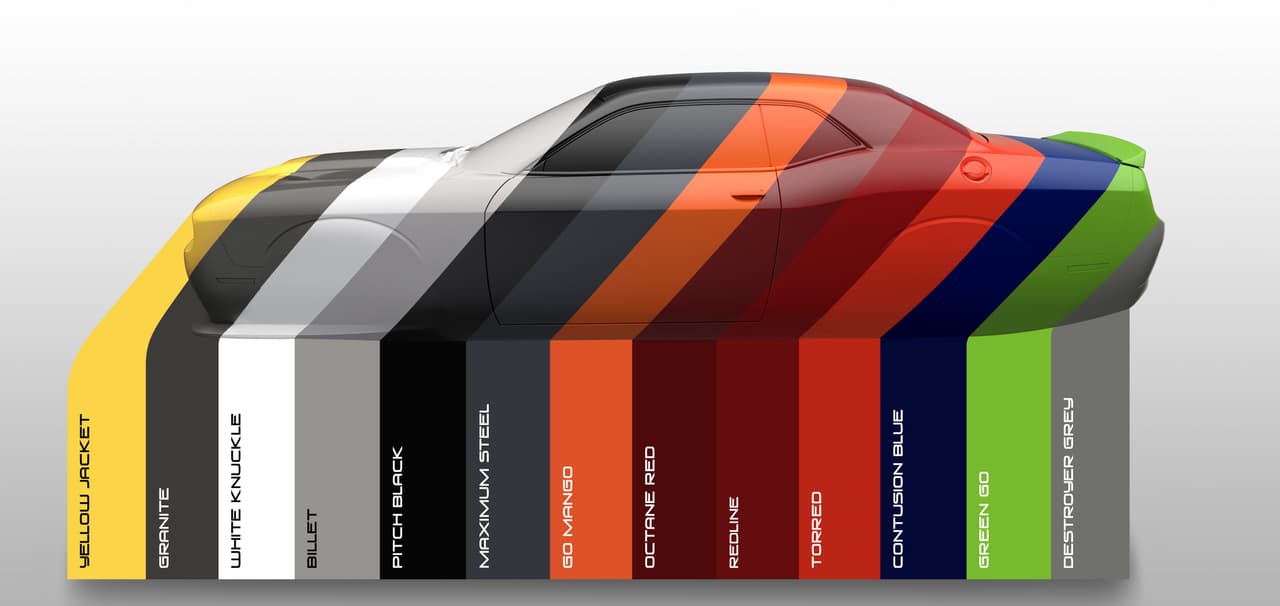 La carrocería del Dodge Challenger GT 2017 permite al usuario elegir uno de 
<b>13 colores posibles diferentes</b>.