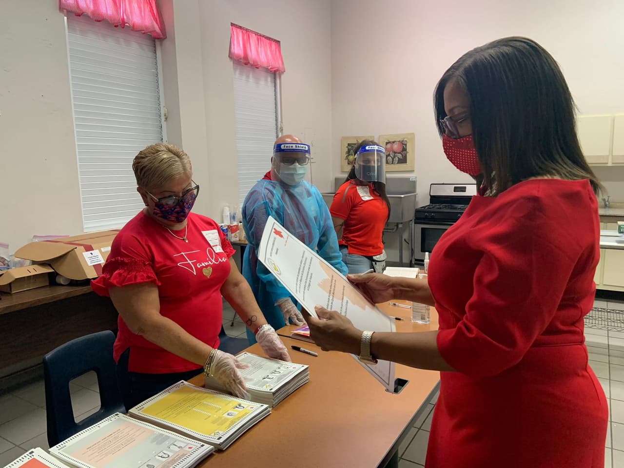 Alcaldesa de Barceloneta, Wanda Soler, logra entrar a su colegio y hacer su voto en la segunda ronda de votación primarista en la isla.