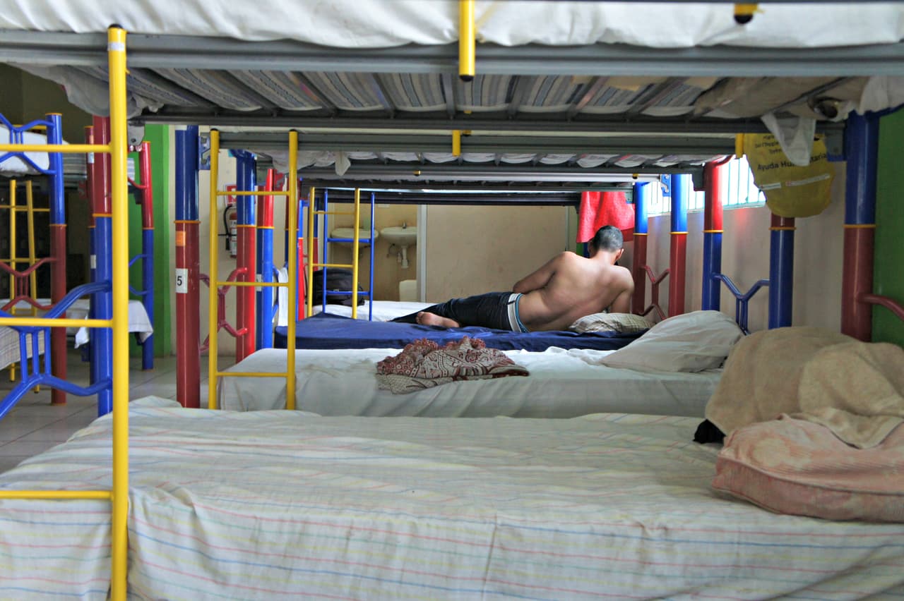 A man rests in Tapachula, Mexico, in December 2016.
