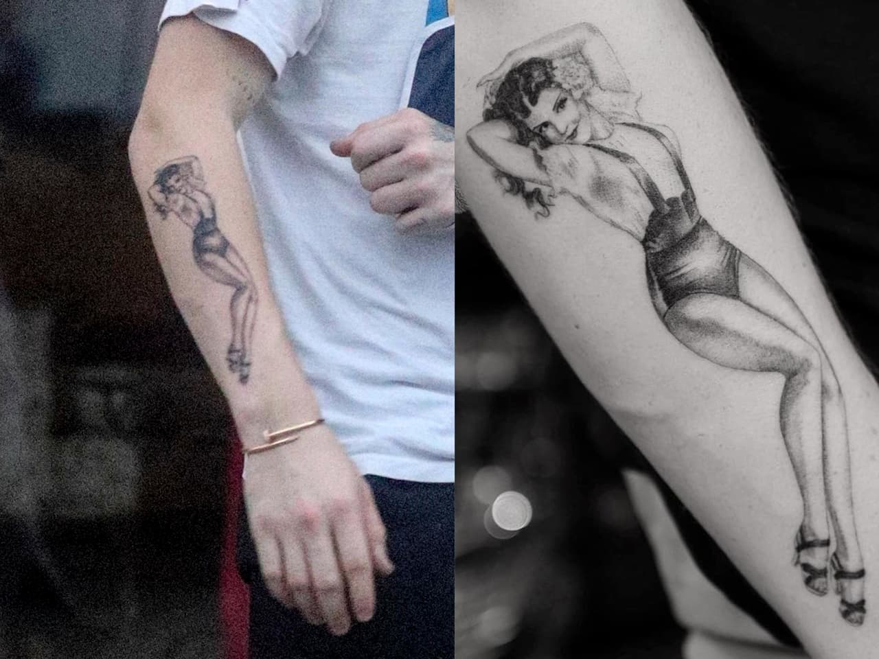 El artista de tatuajes Doctor Woo confirmó que le hizo al británico una réplica de una de las imágenes del pintor peruano Alberto Vargas.