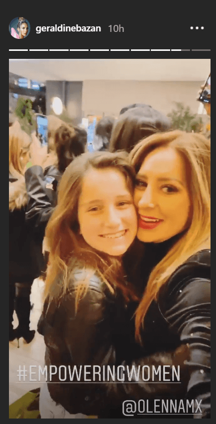 Aunque la amiga inseparable de Geraldine durante la noche fue la pequeña Elissa.