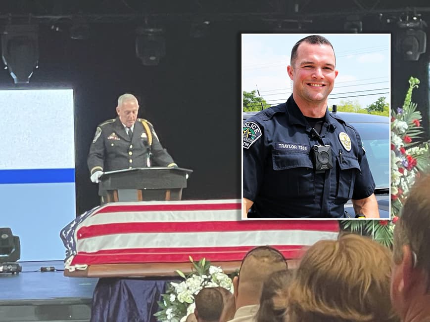 Inician servicios fúnebres para policía de Austin que murió en accidente con camión 