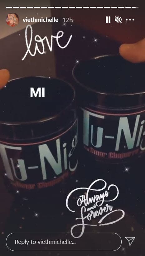 En un segundo clip aparecen brindando con la leyenda "por siempre y para siempre" y la palabra "amor".
<br>