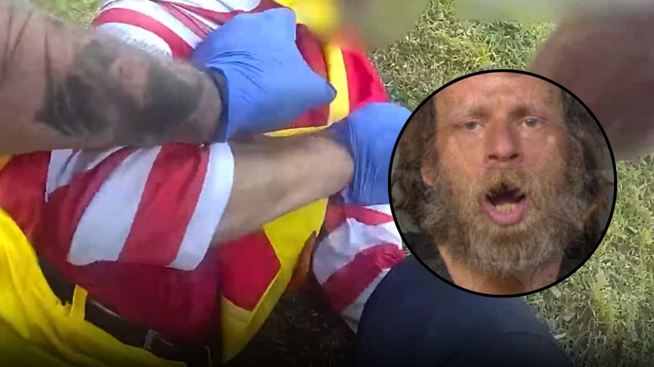 '¡Soy un payaso, tonto!': Hombre disfrazado es arrestado y la policía lo toma con humor