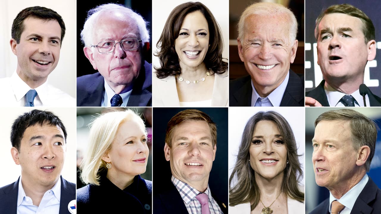 Algunos precandidatos demócratas para 2020.