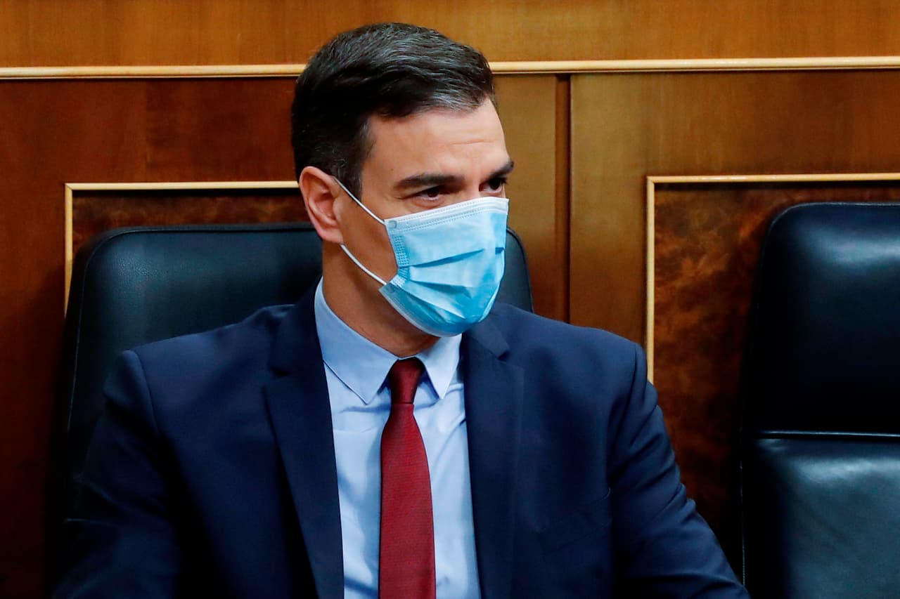 Pedro Sanchez, presidente del gobierno de España, durante una sesión del parlamento el 20 de mayo.