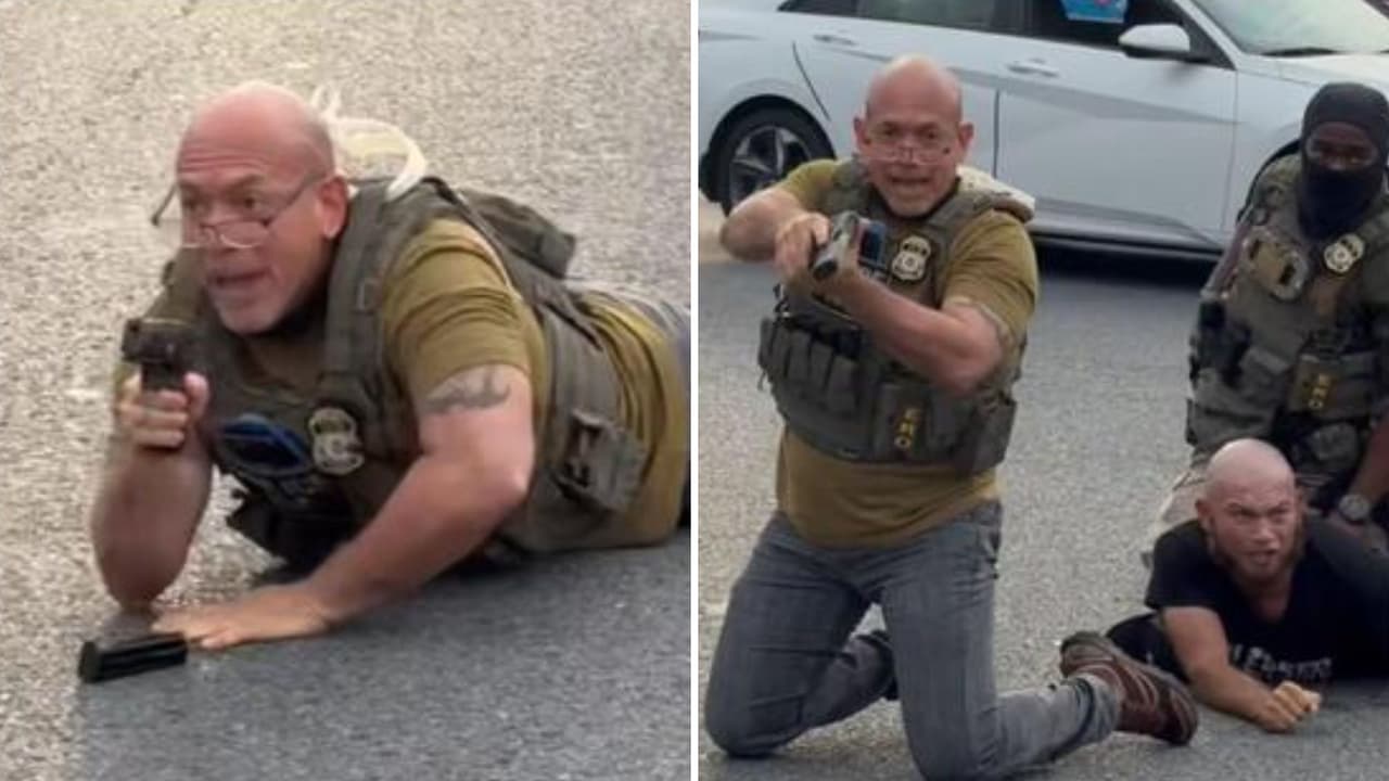 Tensa detención de inmigrante en Maryland; agente de ICE apunta a peatones