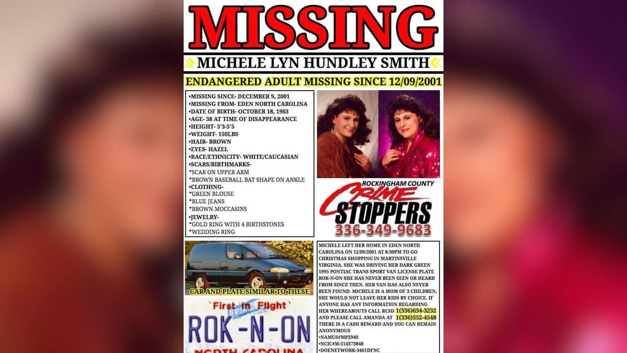 Poster difundido tras la desaparición de Michele Lyn Hundley Smith.