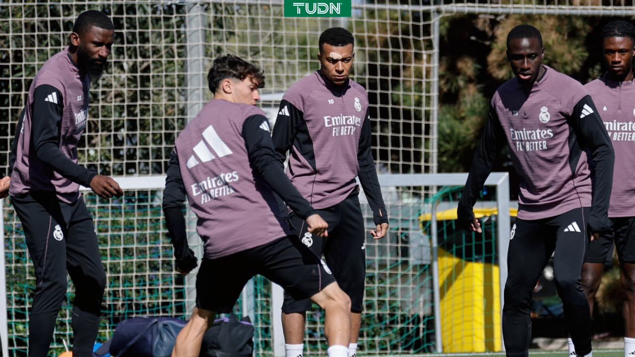Mbappé, tras codazo de Reis, ya entrena con el Real Madrid con la mira puesta en el Bayern