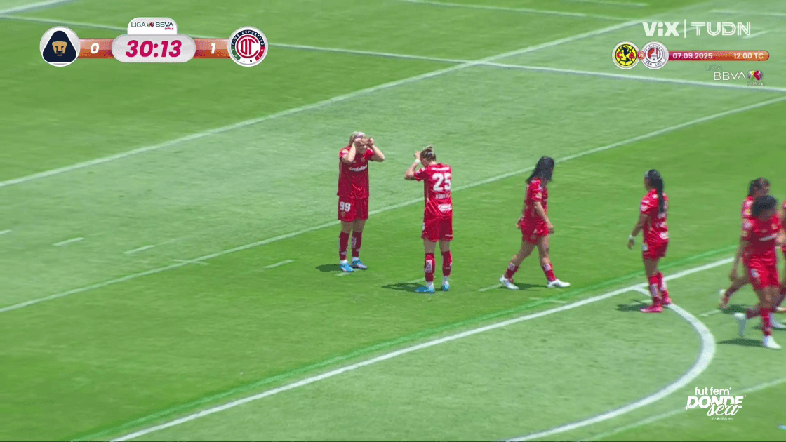 ¡Gol del Toluca! Le Sommer le anota el primero a Pumas en CU