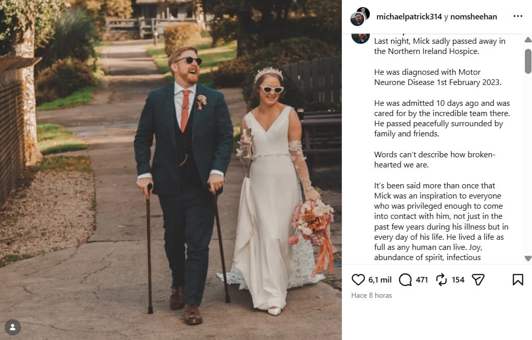 Esposa del actor Michael Patrick dio a conocer su muerte.