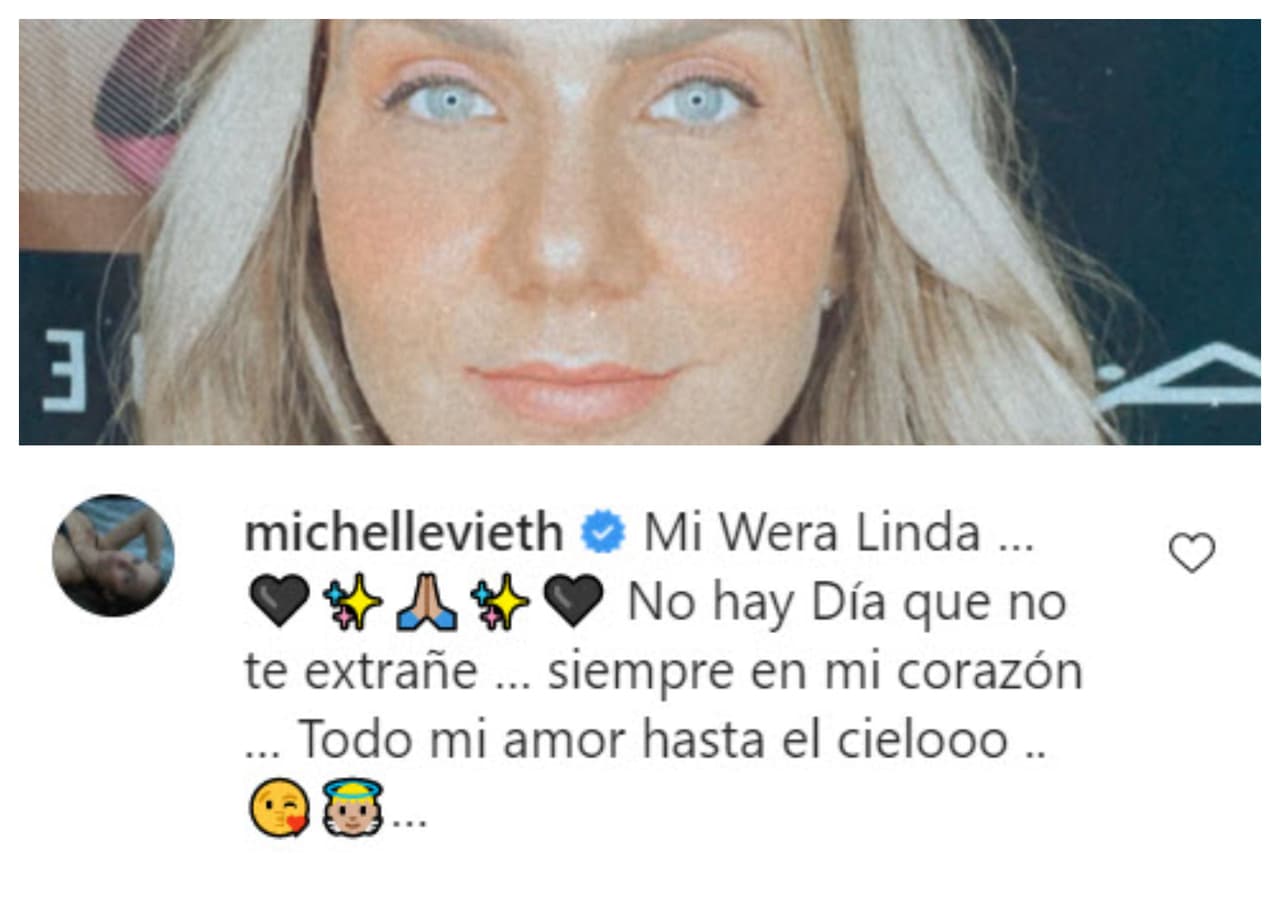 Michelle Vieth aseguró que "no hay día en que no extrañe" a su amiga y colega. 
<br>