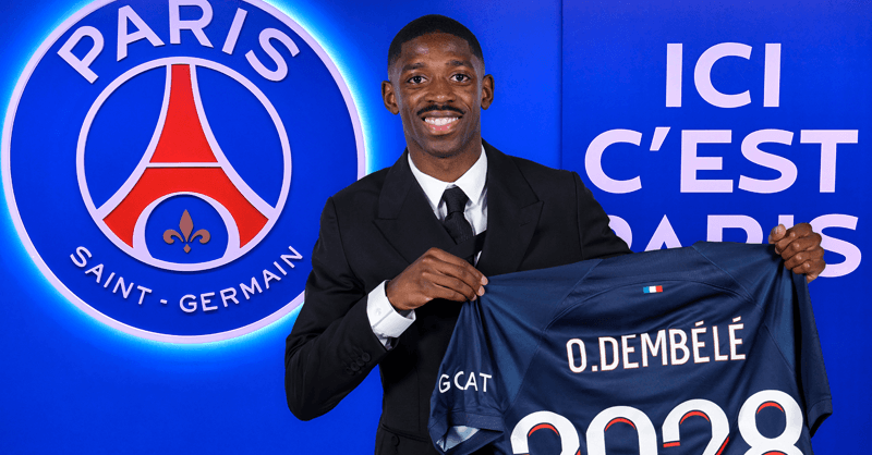 Paris Saint-Germain confirma a Ousmane Dembélé como nuevo refuerzo
