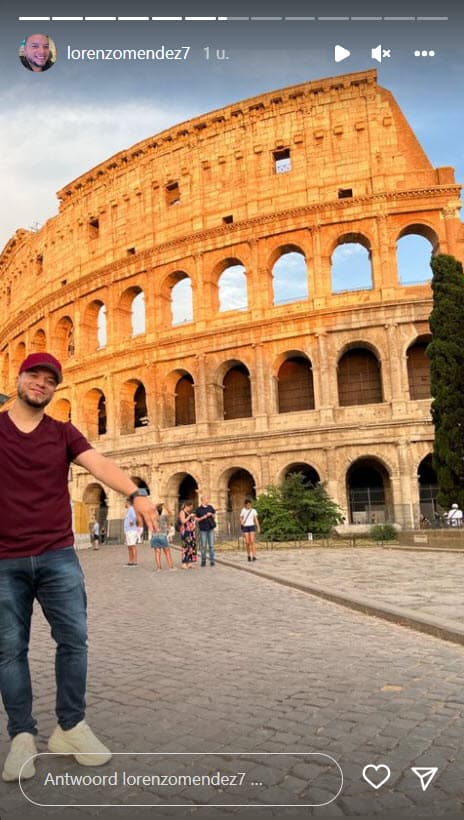 <b>Lorenzo Méndez</b> hizo una breve pausa en su apretada agenda laboral para cumplir uno de sus sueños: visitar Roma y conocer icónicos lugares como el Coliseo Romano.
<br>