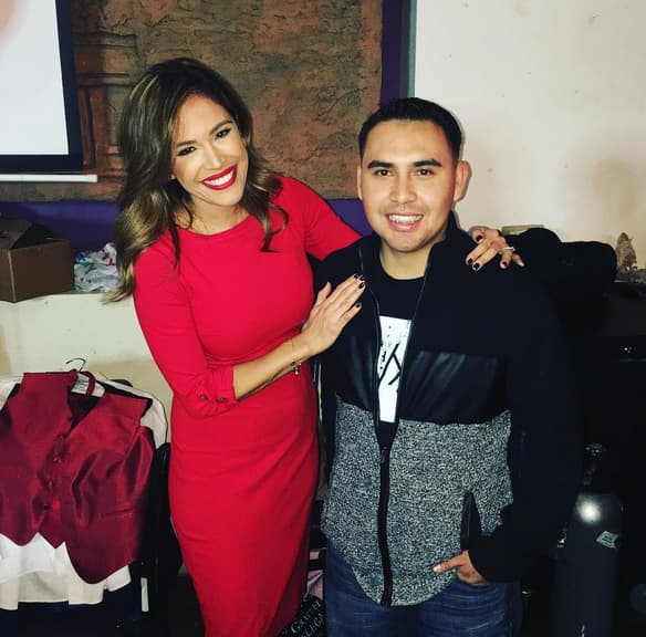 Karla Martínez con nuestro novio de Los Ángeles.