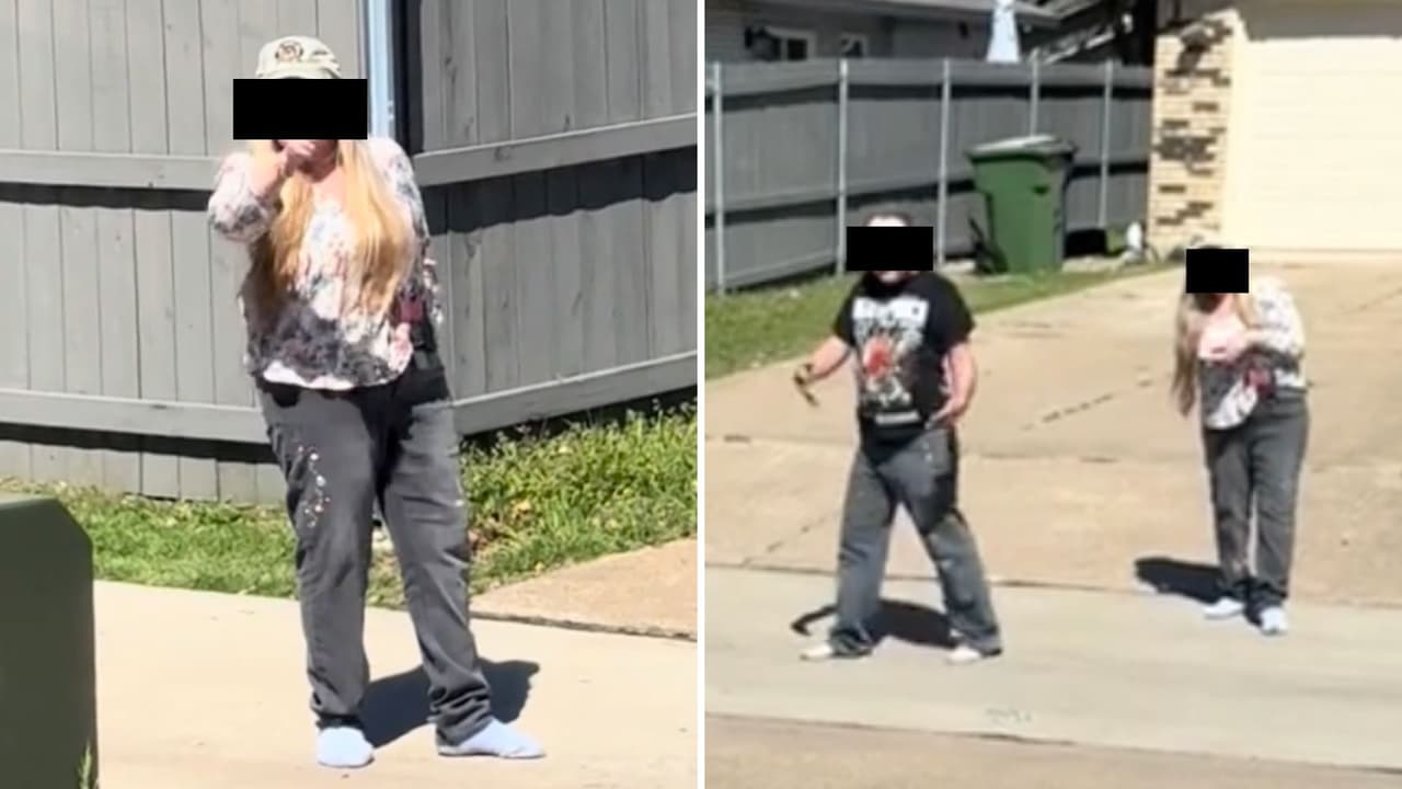 En los videos compartidos por “María”, se puede ver y escuchar a su vecina insultándola.