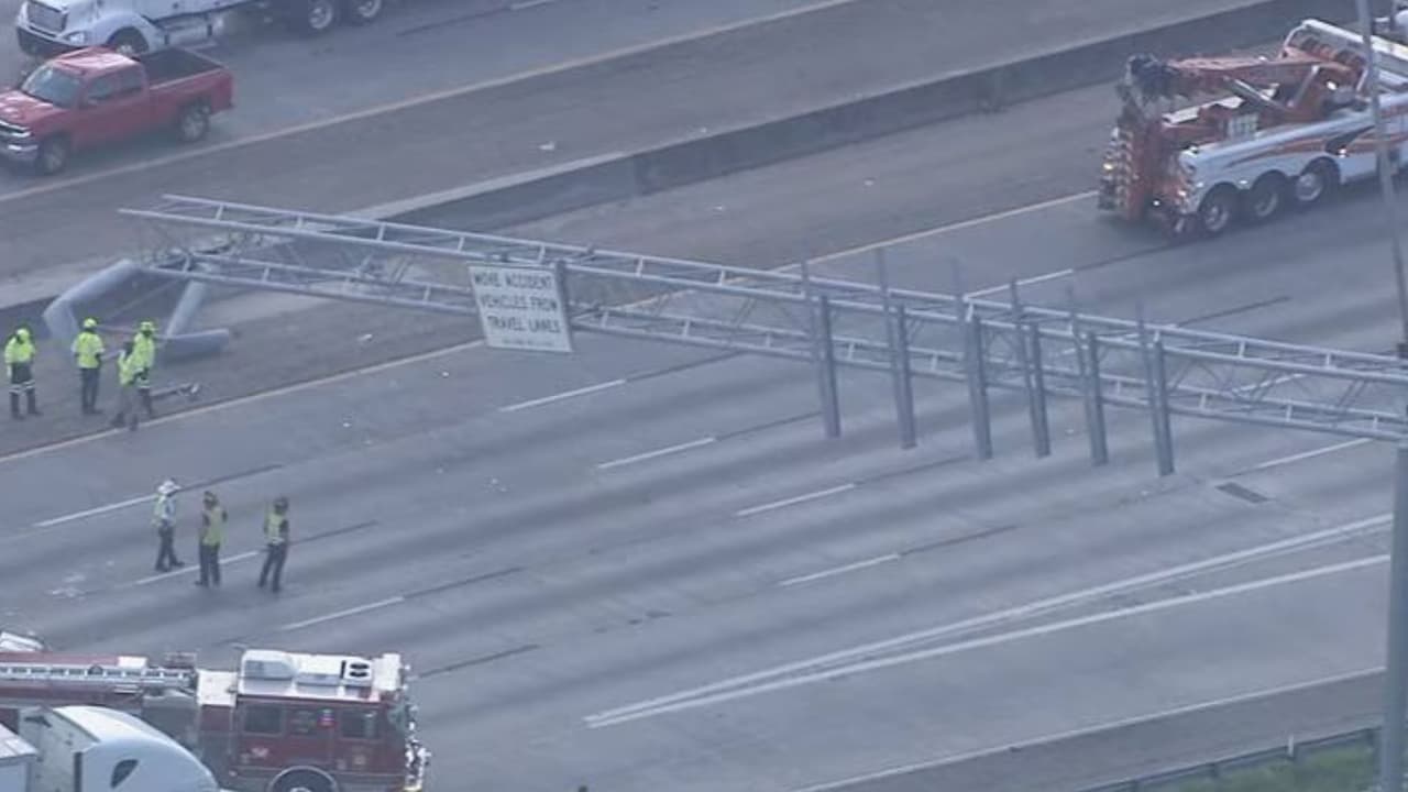 Reabren todos los carriles en la I-75 tras la caída de andamios en el condado de Cobb 