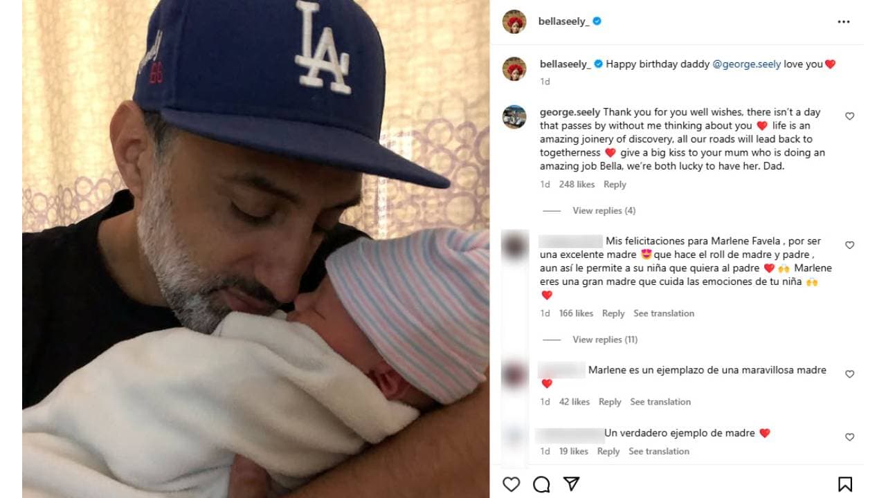 George Seeley agradece la felicitación de su hija.