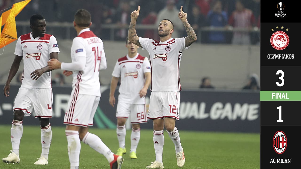 Con la calculadora en la mano, Olympiakos consumó fracaso del Milan