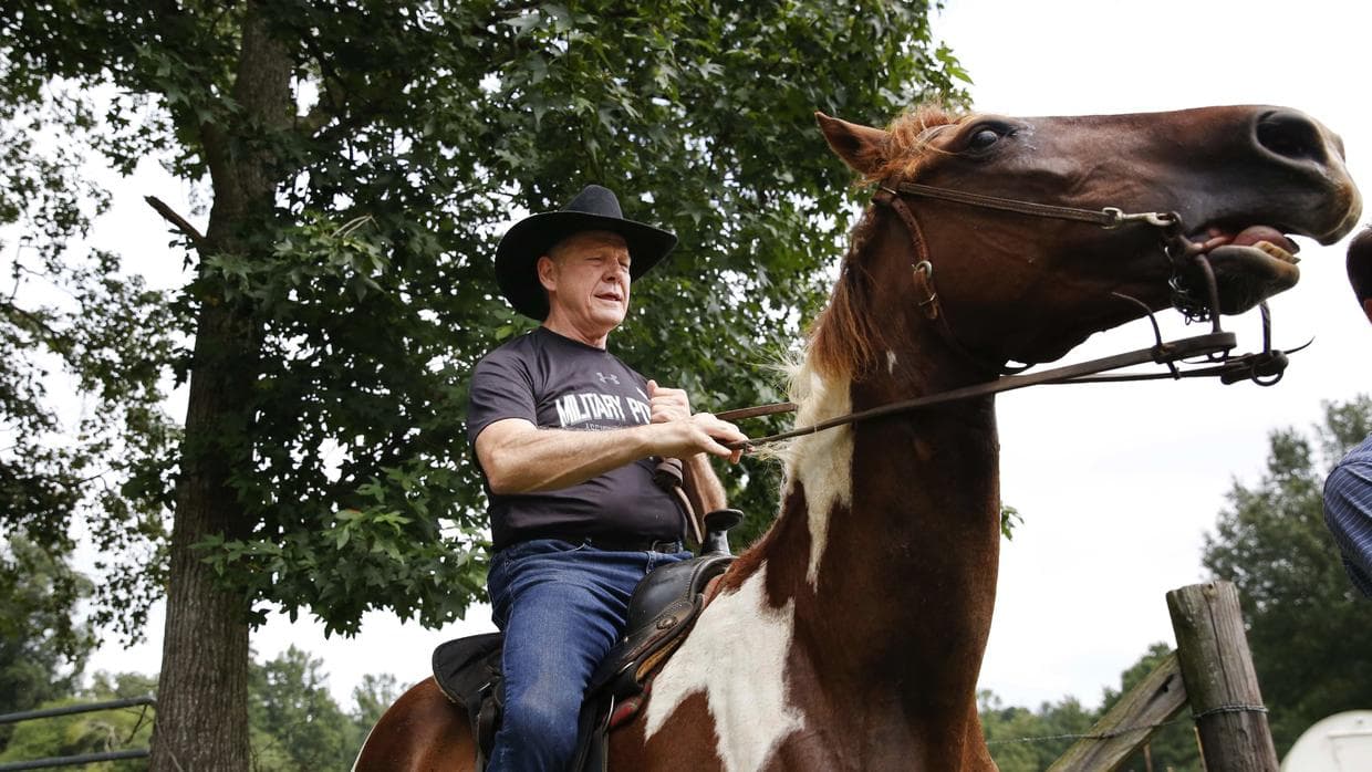 Roy Moore turnd up to vote in the August Republican primary on a horse named "Sassy".