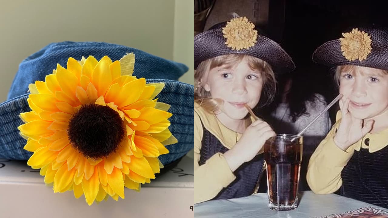 Sombreros con flores.