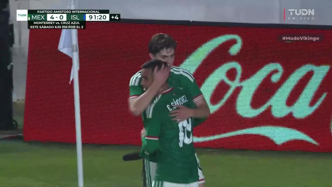 ¡Golazo de México! Brian Gutiérrez pone el 4-0 definitivo en el marcador