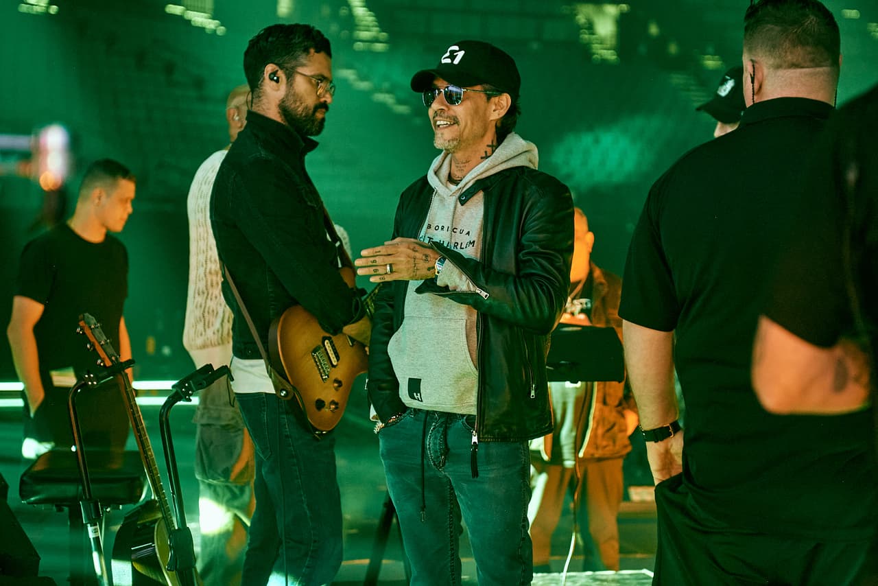 Marc Anthony en los ensayos de los Latin LAMAs 2024