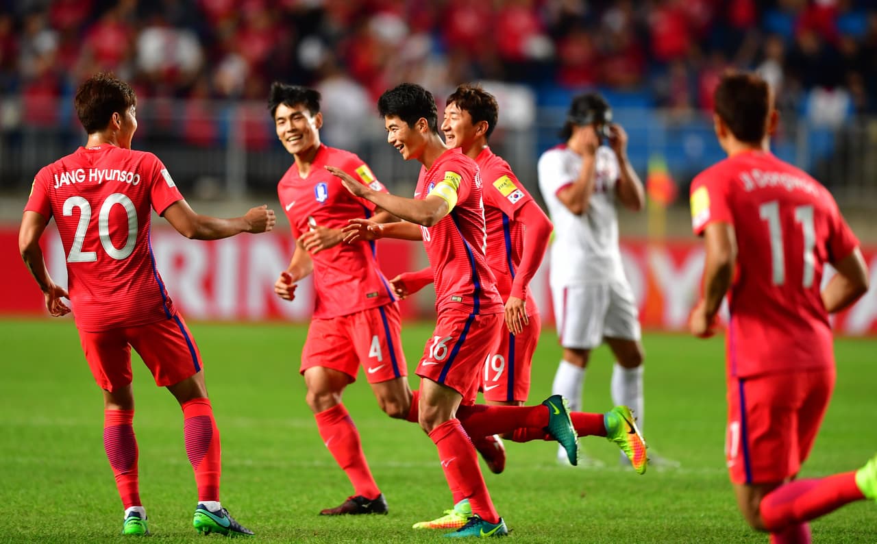 AFC - República de Corea: suma 10 puntos en el mismo grupo de Irán, gracias a 3 partidos ganados, uno perdido y uno empatado.